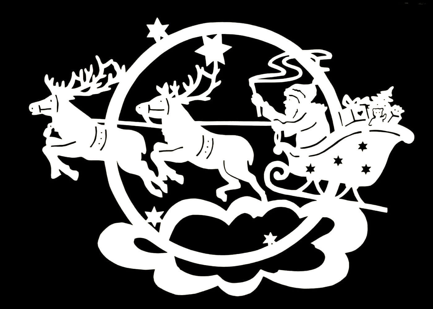 Трафареты новогодних сказок на окна Золушка, Спящая Красавица, Снежная Королева